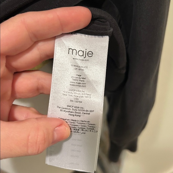 Maje Silk Black Button Down Shirt - Picture 5 of 8